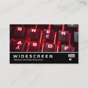 Widescreen 0516 - Glowing Keyboard Business Card
