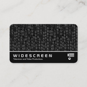 Widescreen 0540 - Cascading Numbers Business Card