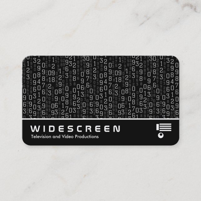 Widescreen 0540 - Cascading Numbers Business Card (Front)