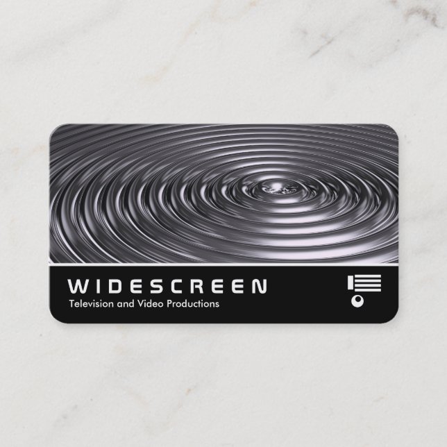 Widescreen 0553 - Rings - Chrome Business Card (Front)