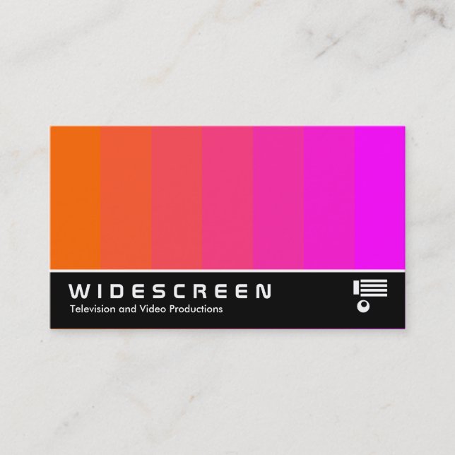 Widescreen 167 - Colour Blend - Orange to Magenta Business Card (Front)