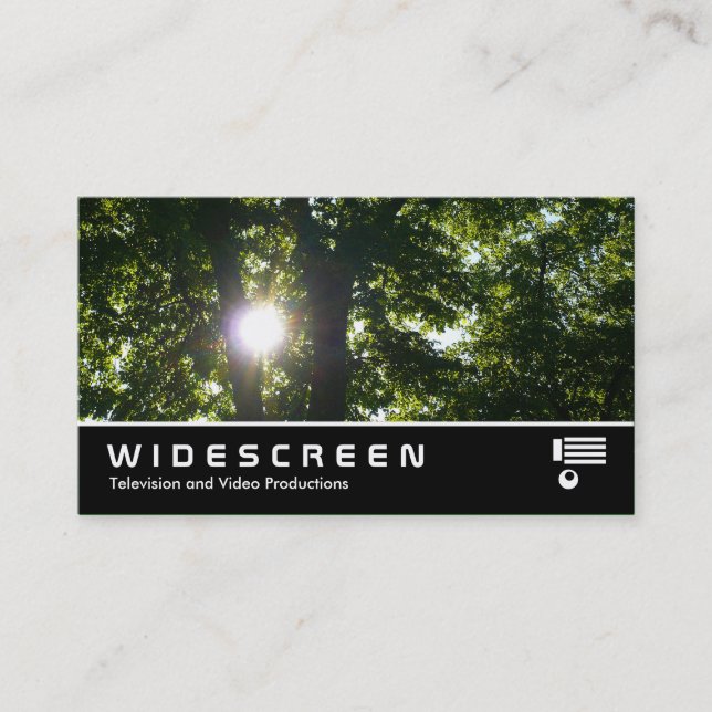 Widescreen 228 - Sun Through Trees Business Card (Front)