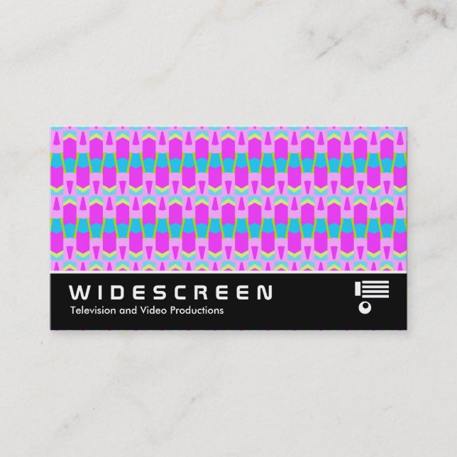 Widescreen 255 - Colourful Geometric Business Card (Front)