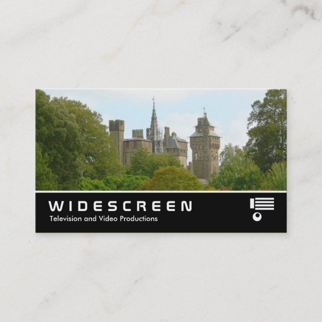 Widescreen 351 - Cardiff Castle Business Card (Front)