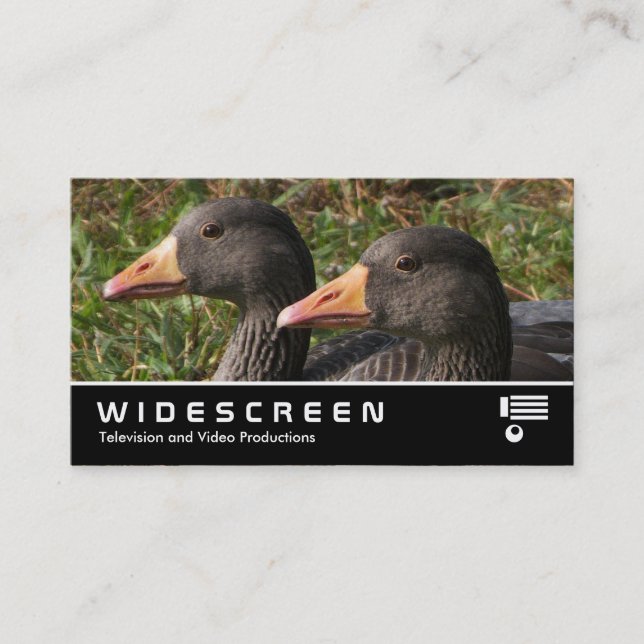 Widescreen 354 - Greylag Geese Business Card (Front)