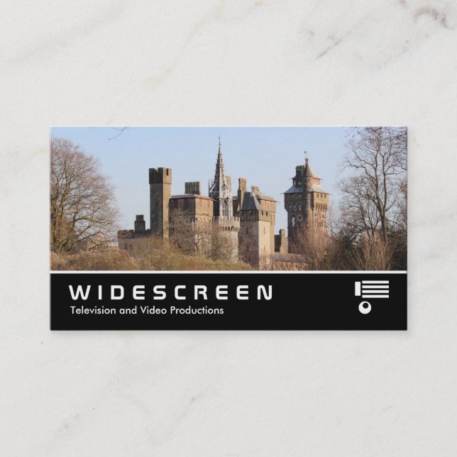 Widescreen 386 - Cardiff Castle Business Card (Front)