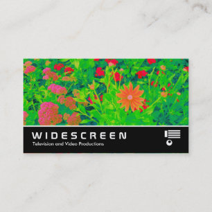 Widescreen 395 - Psychedelic Flower Bed Business Card