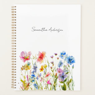 Widlflower Floral Personalized  Planner