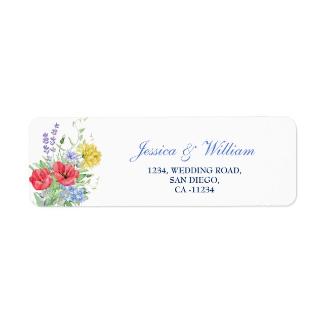 Widlfowers Watercolor Bouquet Wedding (Front)