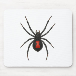 Widow's Warning: Black Widow Spider Mouse Pad