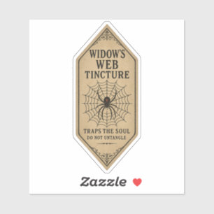 Widow's Web Tincture - Halloween Apothecary Label