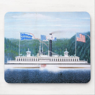 Wiehawken steam ferry 1868 mouse pad