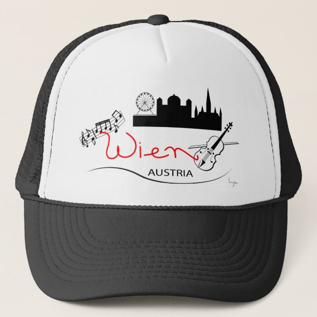 Wien, Austria - Österreich Trucker Hat (Front)