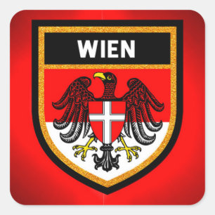 Wien Flag Square Sticker