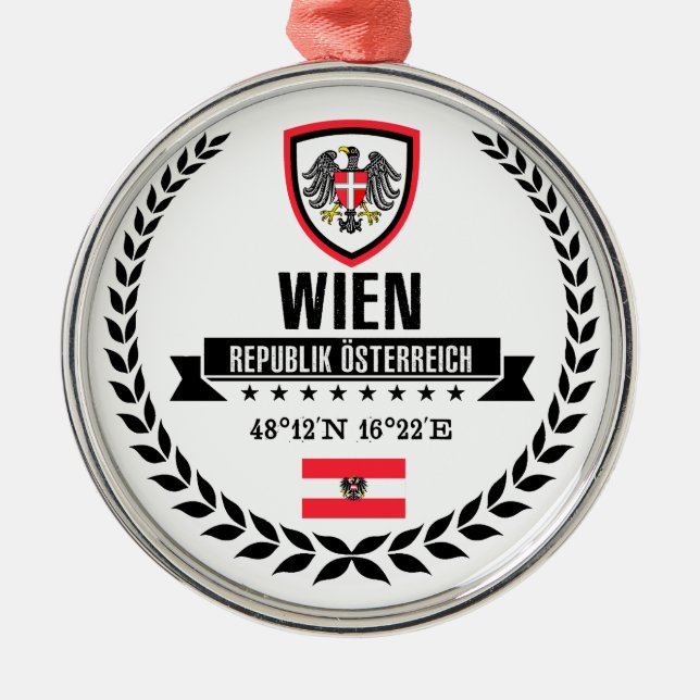 Wien Metal Ornament (Front)