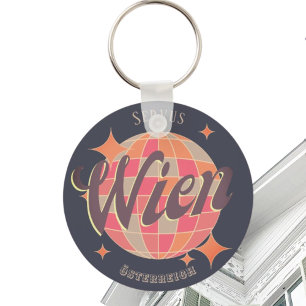 Wien Vienna Österreich Austria Retro Keychain