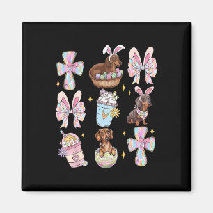 Wiener Dog Dachshund Coquette Bow Christian Doxie  Magnet