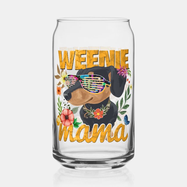 Wiener Dog Drinking Glass (Front)