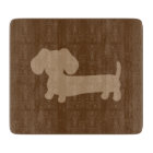 Wiener Dog Glass Cutting Board Kitchen Gift
