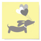Wiener Dog Nursery Art Yellow Gender Neutral Dog