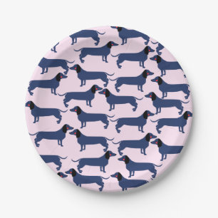 Wiener Dog Paper Plates