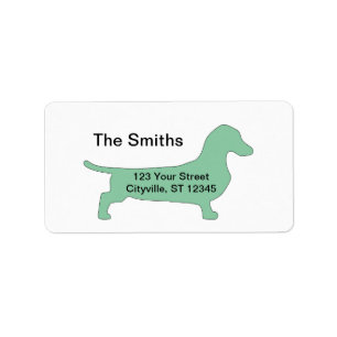 wiener dog return address label