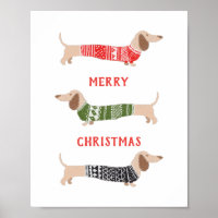 Wiener Dogs Dachshund Merry Christmas Sweater