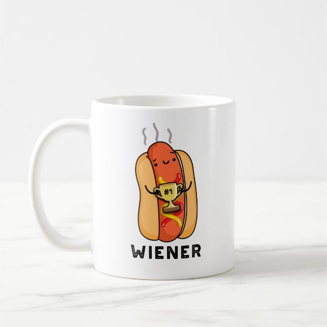 Wiener Funny Sausage Pun  Coffee Mug (Left)