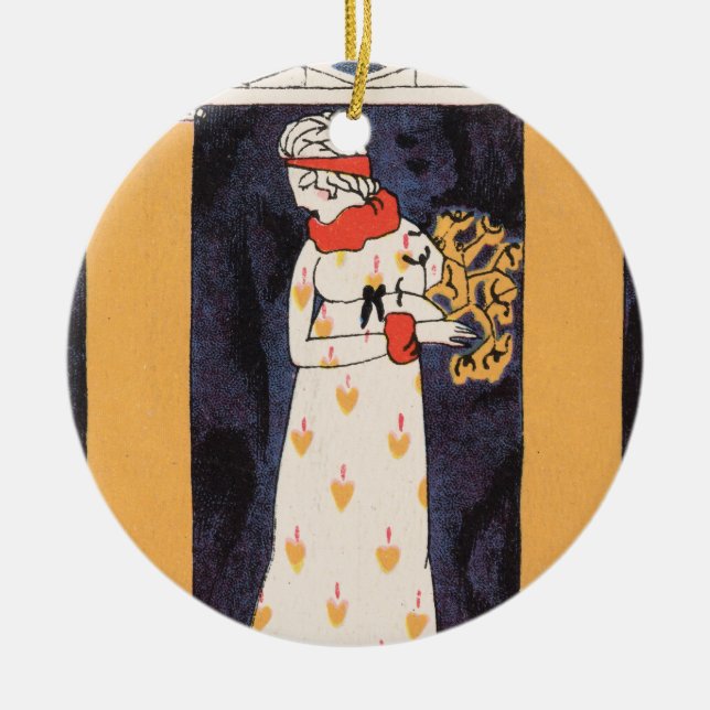 Wiener Werkstätte No. 887  Ceramic Ornament (Front)