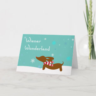 Wiener Wonderland Dachshund Holiday Card
