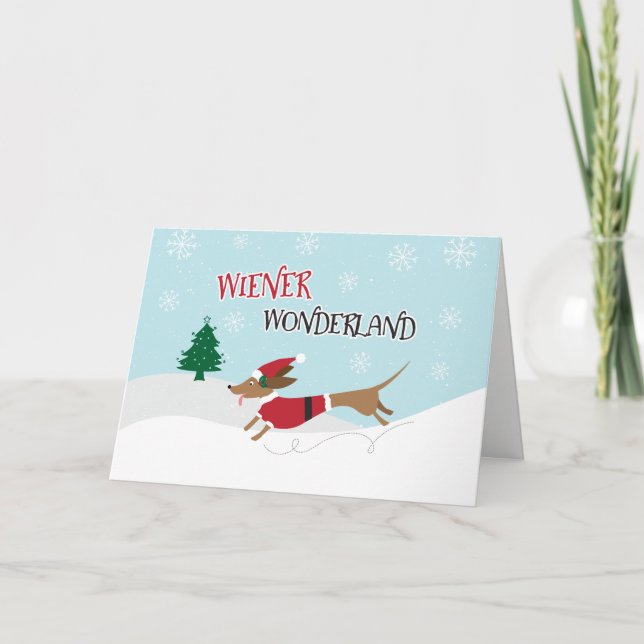Wiener Wonderland Holiday Card (Front)