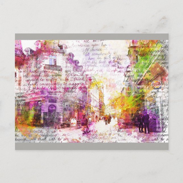 Wiesbaden, Germany. Modern Text Art Postcard (Front)