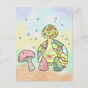 Wiesenschildkröte Postkarte Postcard