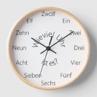 "Wieviel Uhr ist es?" German Language Customizable
