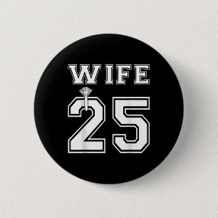Wife 2025 Husband Matching Engagement Party Honeym 2 Inch Round Button