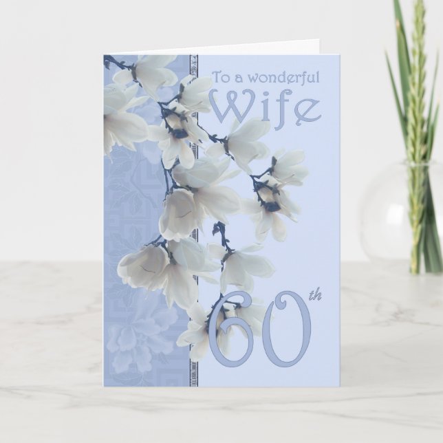Wife 60 Birthday - Birthday Card Wife (Front)