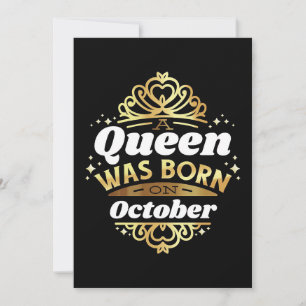 Wife Art A Queen Was Born In October Save The Date