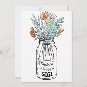 Wife Art Happiness Is Being A GiGi Save The Date