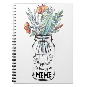 Wife Art Happiness Is Being A Meme Notebook
