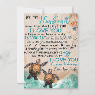 Wife Art To My Husband Turtle Invitation