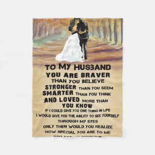Wife Art To My Husband You Are Sunshine Fleece Blanket