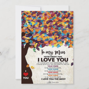 Wife Art To My Man I Love Husband Thank You Card