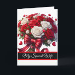 Wife Birthday Card<br><div class="desc">Birthday card is shown with a pretty floral bouquet print. 
Card has a special message inside for your special wife.
Customize this card or buy as is.




Licensed Image</div>