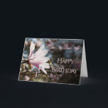 Wife Birthday card with magnolia<br><div class="desc">A beautiful pink magnolia growing on a tree in springtime. A beautiful card that will be sure to please your wife.</div>