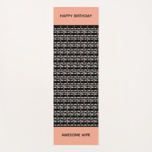 Wife Birthday, Cute Ethnic African Pattern  Yoga Mat