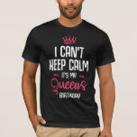 Wife Birthday Party Queen Funny Husband T-Shirt<br><div class="desc">Wife Birthday Party Queen Funny Husband. Hilarious Wife's Birthday Humour Dad Mom.</div>