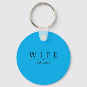 Wife Est 2026 Married Mr And Mrs Wedding Honeymoon Keychain