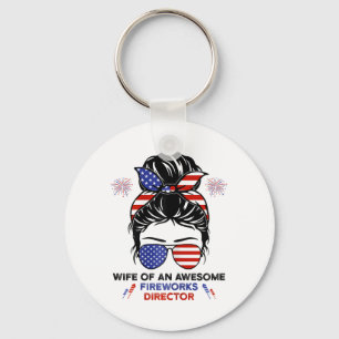 Wife Fireworks Director - Funny Usa 4th Of July Gi Keychain