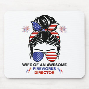 Wife Fireworks Director - Funny Usa 4th Of July Gi Mouse Pad