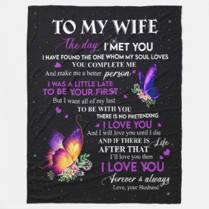 Wife Gifts   Letter To My Wife From Husband Fleece Blanket